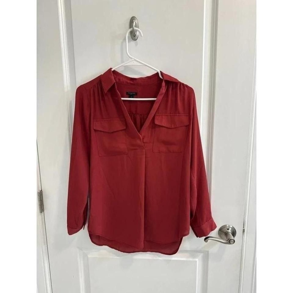 Ann Taylor Rust Camper Blouse, Size SP